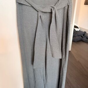 Anthropologie Charcoal Knit Pants